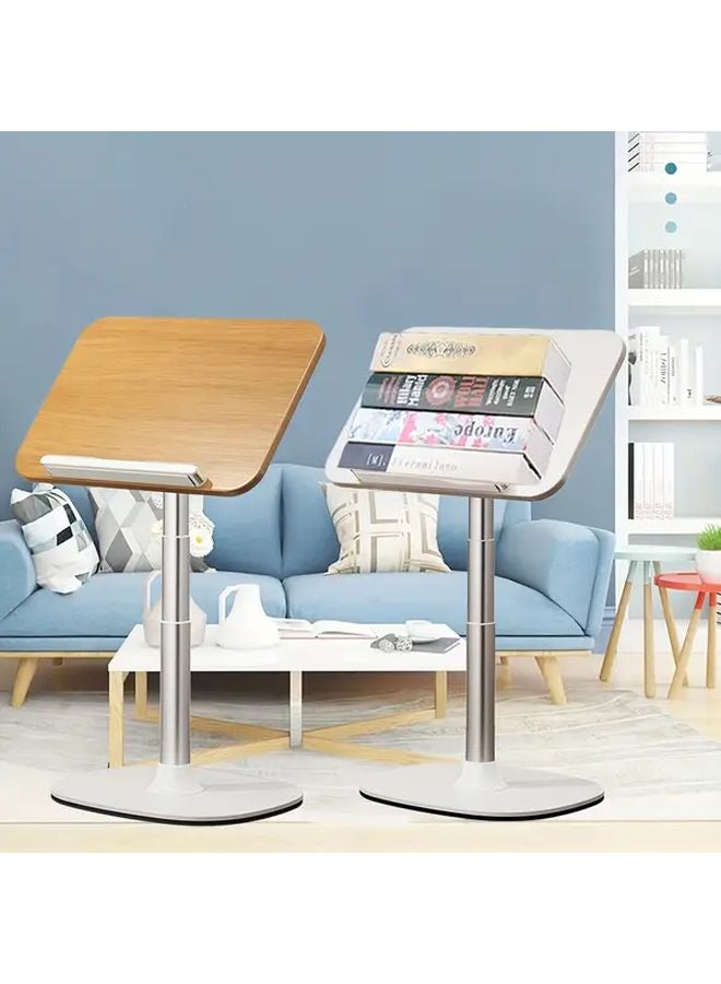 Mahogany Adjustable Height Foldable Laptop Tablet Stand Portable Rotating Book Holder - Image 4